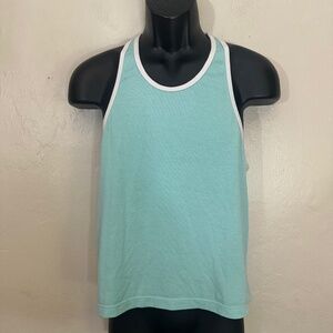 True Blue Racer Bank Tank Top Small 18.5" armpit to armpit seams Gently worn